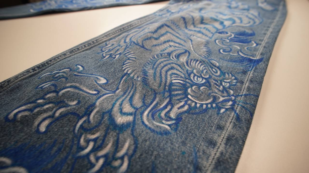 Custom jeans in japanese style