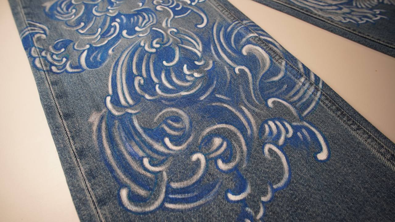 Custom jeans in japanese style