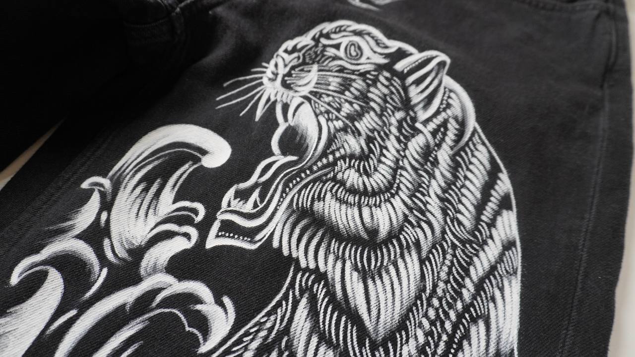 Custom jeans in japanese style
