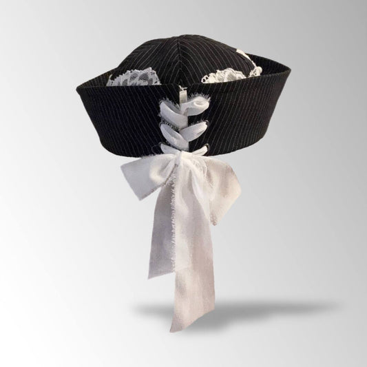 Sailor Hat With Lace and Beadwork
