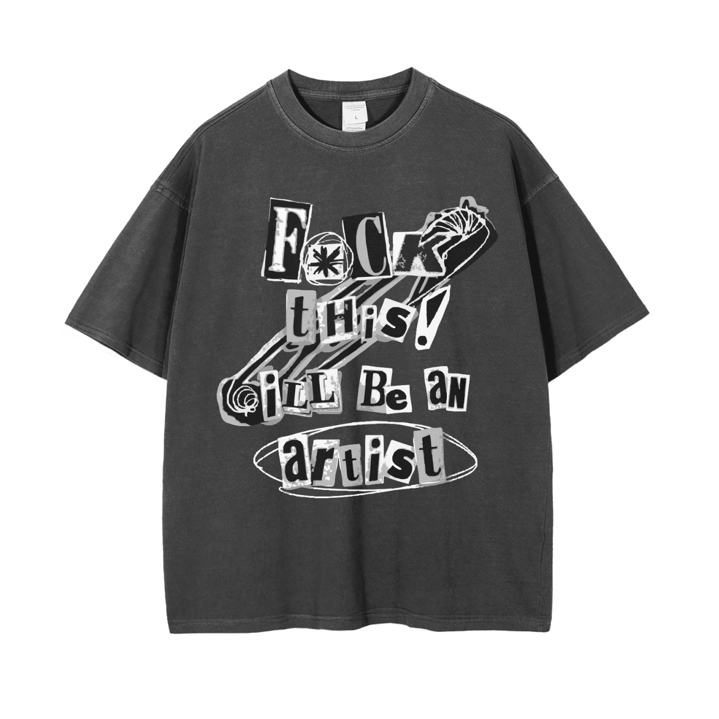 Punk-Style Black T-shirt