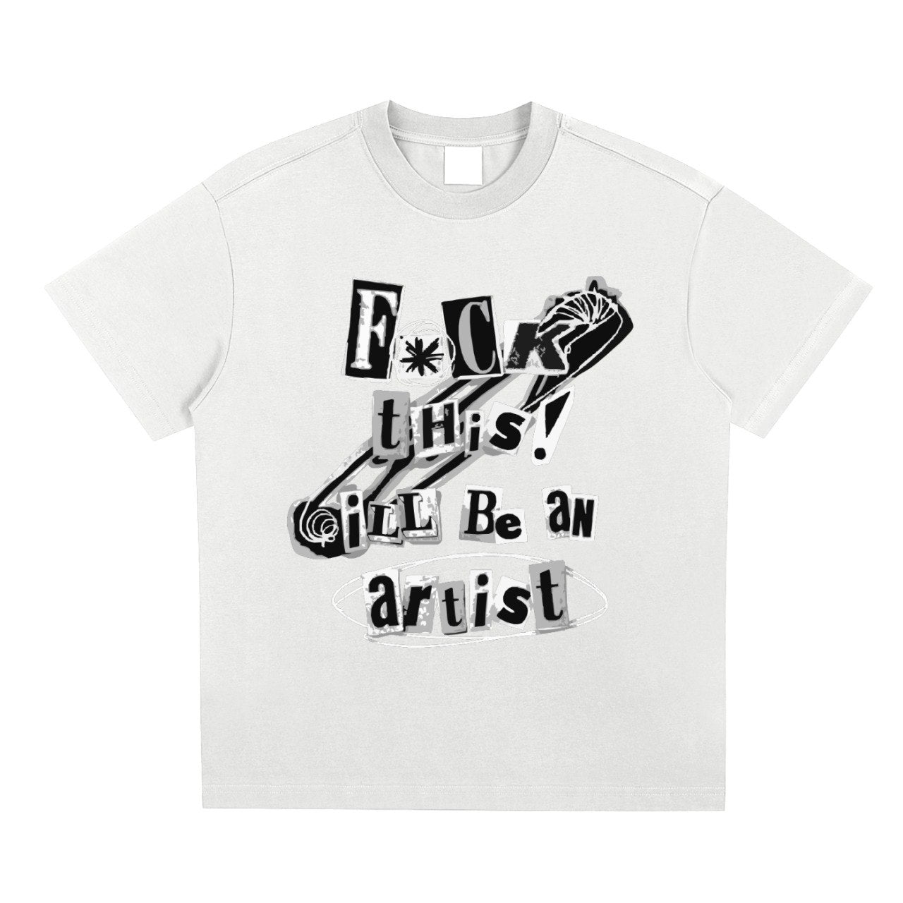 Punk-Style White T-shirt