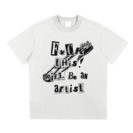 Punk-Style White T-shirt